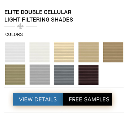 DISCOUNT ELITE DOUBLE CELLULAR LIGHT FILTERING SHADES
